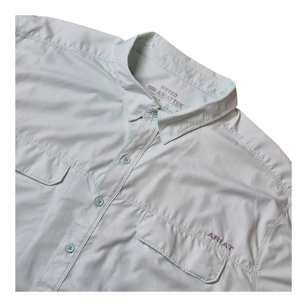 Ariat VentTEK Outbound Men's XXL Seafoam Short Sleeve Fishing Outdoor Shirt